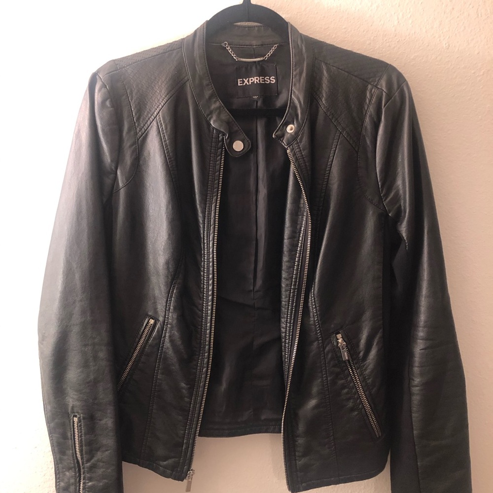Express Black Leather Jacket